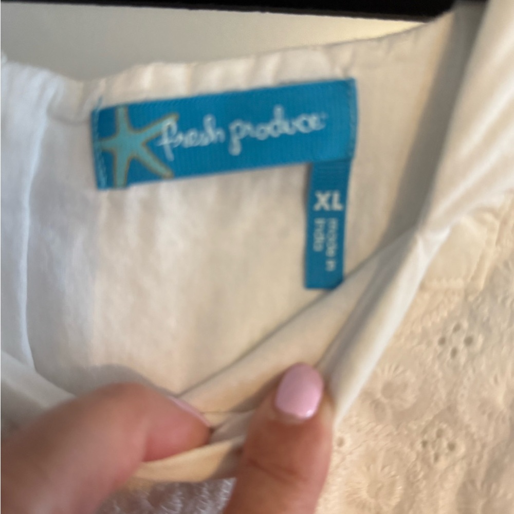 Fresh Produce White Eyelet Sleeveless Summer Dress - Picture 4 of 4